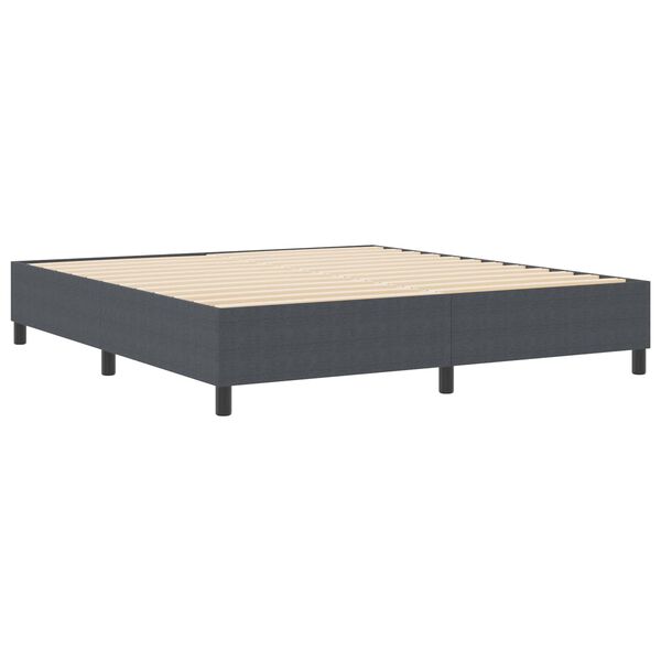 vidaXL Cama de plataforma Gris oscuro 180 x 200 cm Tela de Pana