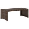vidaXL Set muebles de jard&iacute;n 5 piezas y cojines rat&aacute;n sint&eacute;tico marr&oacute;n