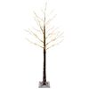 vidaXL &Aacute;rbol de Navidad LED cubierto de nieve Marr&oacute;n 22 x 22 x 150 cm