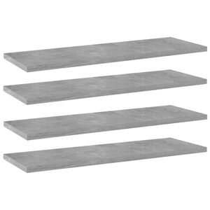 vidaXL Estante estanter&iacute;a 4uds contrachapada gris hormig&oacute;n 60x20x1,5cm