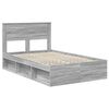 vidaXL Estructura de cama con cabecera Gris Sonoma 120 x 200 cm