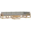 vidaXL Conjunto de sof&aacute;s de exterior 7 uds. Blanco y Gris Claro