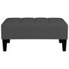 vidaXL Sof&aacute; cama 2 plazas con taburete tejido microfibra gris oscuro