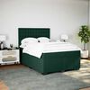 vidaXL Cama box spring con colch&oacute;n terciopelo verde oscuro 140x200 cm