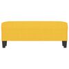 vidaXL Banco de tela amarillo 100x35x41 cm
