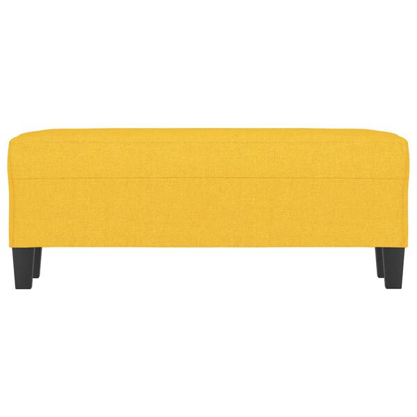 vidaXL Banco de tela amarillo 100x35x41 cm