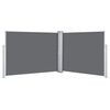 vidaXL Toldo lateral retr&aacute;ctil gris antracita 170x1000 cm