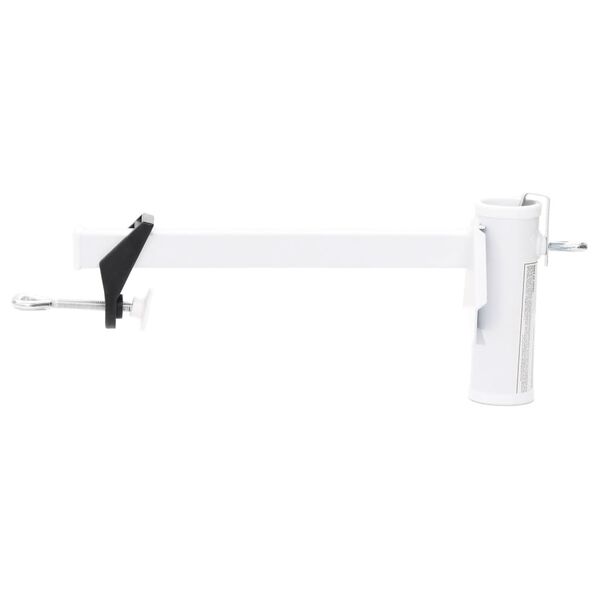 vidaXL Abrazadera de sombrilla para balc&oacute;n acero blanco 38 mm