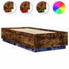 vidaXL Estructura cama con luces LED madera roble ahumado 100x200 cm