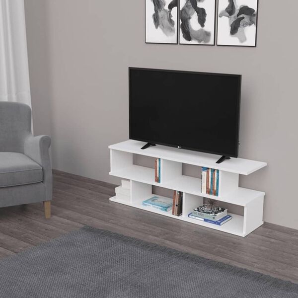 Homemania Mueble para TV Su blanco 120x29,6x45 cm