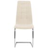 vidaXL Sillas voladizas de comedor 6 unidades tela color crema