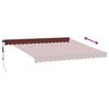 vidaXL Toldo retr&aacute;ctil autom&aacute;tico con LEDs color burdeos 400x350 cm