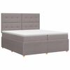 vidaXL Cama box spring con colch&oacute;n con cabecera Topo 200 x 200 cm Tela