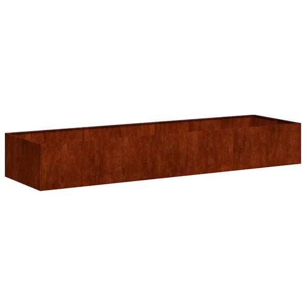 vidaXL Jardinera oxidada 280x80x40 cm acero corten