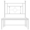 vidaXL Estructura cama sin colch&oacute;n con cabecero metal blanco 80x200 cm