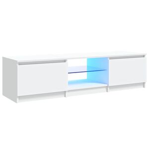 vidaXL Mueble para TV con luces LED blanco 140x40x36 cm