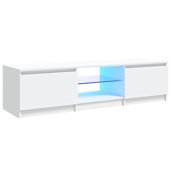 vidaXL Mueble para TV con luces LED blanco 140x40x36 cm