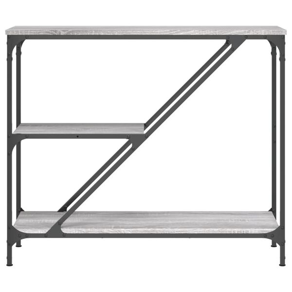 vidaXL Mesa consola madera de ingenier&iacute;a gris Sonoma 88,5x30x75 cm