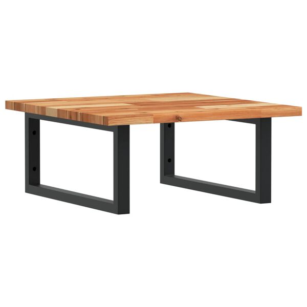 vidaXL Estante de lavabo de pared acero y madera maciza de acacia