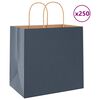 vidaXL Bolsas de papel con asas 250 uds azul 26x17x25 cm