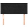 vidaXL Cabecero de terciopelo negro 100x5x78/88 cm