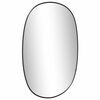 vidaXL Espejo de pared negro 50x35 cm