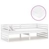 vidaXL Sof&aacute; cama con colch&oacute;n madera de pino maciza blanco 90x200 cm