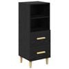 vidaXL Vitrina Roble negro 34 x 34.5 x 90 cm Madera de ingenier&iacute;a