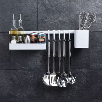 Excellent Houseware Soporte para utensilios de cocina 8 piezas negro