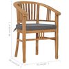 vidaXL Set de comedor de jardín 3 pzas y cojines madera maciza de teca