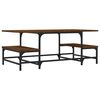 vidaXL Mesa de centro madera contrachapada roble marr&oacute;n 100x50,5x40 cm