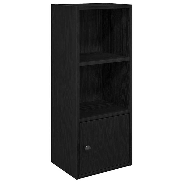 vidaXL Librer&iacute;a de madera contrachapada roble negro 31x24x77 cm