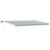 vidaXL Toldo retr&aacute;ctil Verde y blanco 500 x 300 cm Tela y Aluminio