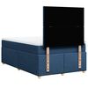 vidaXL Cama box spring con colch&oacute;n tela azul 120x200 cm