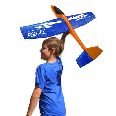 JAMARA Avión planeador de jueguete Pilo XL espuma azul y naranja