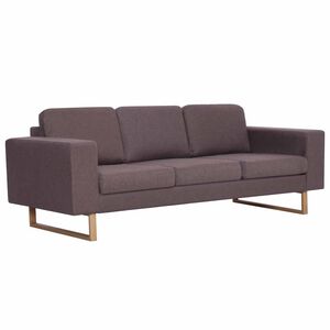 vidaXL Sof&aacute; de 3 plazas de tela color gris taupe