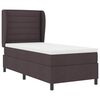 vidaXL Cama tipo Box Spring con colch&oacute;n Marr&oacute;n oscuro 90 x 200 cm tela