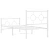 vidaXL Estructura cama sin colch&oacute;n con estribo metal blanco 80x200 cm