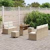 vidaXL Conjunto de sof&aacute; de jard&iacute;n con coj&iacute;n 8 pcs Beige y Crema