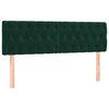 vidaXL Cama box spring con colch&oacute;n terciopelo verde oscuro 140x190 cm