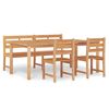 vidaXL Juego de comedor para jard&iacute;n 4 piezas madera maciza de teca