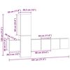 vidaXL Conjunto de mueble de TV 5 pcs Madera envejecida