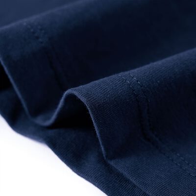 Camiseta infantil de manga larga azul marino melange 92