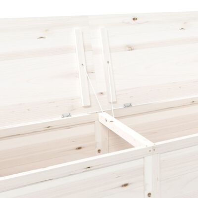 vidaXL Baúl para cojines de jardín madera de abeto blanco 200x50x56 cm