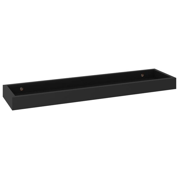 vidaXL Estantes de pared Loggia 2 uds negro MDF 60x15x4 cm
