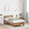 vidaXL Estructura de cama con cabecera Madera vieja 193 x 95 x 88 cm