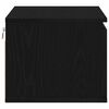 vidaXL Mesita de noche de pared 2 pcs Roble Negro 50 x 36 x 30 cm