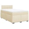 vidaXL Cama box spring con colch&oacute;n tela color crema 120x200 cm