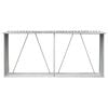 vidaXL Casetilla para leña acero galvanizado verde 330x84x152 cm