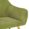 vidaXL Sillas de comedor 2 unidades de terciopelo verde claro